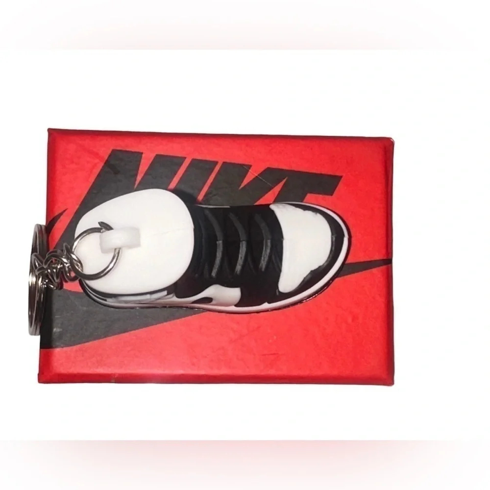 Air Jordan 1 High Top Nike Key Chain/ Bag Charm Black & White Comes w/box